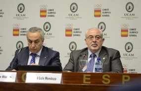 ep alejandro blanco presidente del coe y jose luis mendoza presidente de la ucam