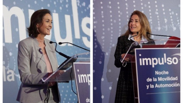 ep archivo   la ministra de industria comercio y turismo reyes maroto y la ministra de transportes