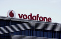 ep archivo   logo de vodafone en el edificio de la compania telefonica en madrid situada en avenida