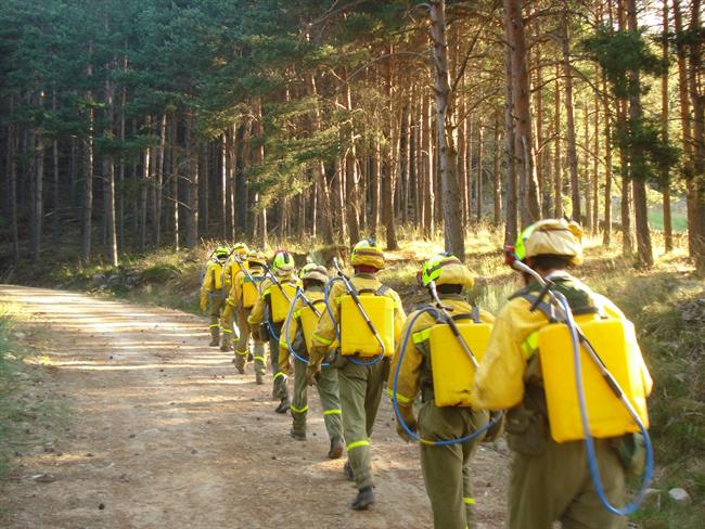 Brigadas de Refuerzo de Incendios Forestales (BRIF) acudiendo a un fuego | Ministerio para la Transición Ecológica - Archivo ep brigadasrefuerzoincendios forestales brif acudiendoun fuego