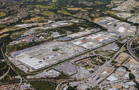 ep imagen desde lo alto de la planta de seat en martorell barcelona