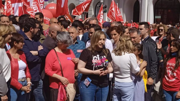 ep la nueva secretaria general de ugt madrid marina prieto en la manifestacion del dia del
