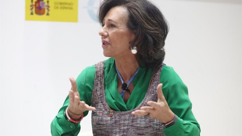 La presidenta del Banco Santander, Ana Botín durante su intervención en una conferencia sobre financiación del Acuerdo París: `¿cómo movilizar a los inversores privados?´, en la novena jornada de la Cumbre del Clima (COP25) | Eduardo Parra - Europa Press ep la presidenta del banco santander ana botin durante su intervencion en una conferencia sobre