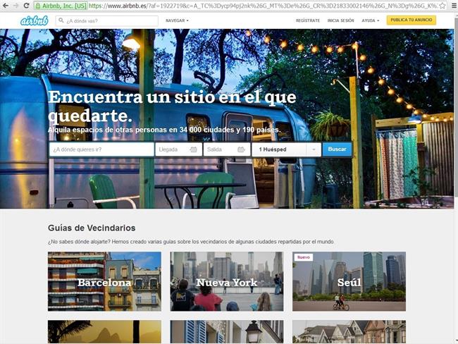 Página web de Airbnb | EUROPA PRESS ep pagina webairbnb