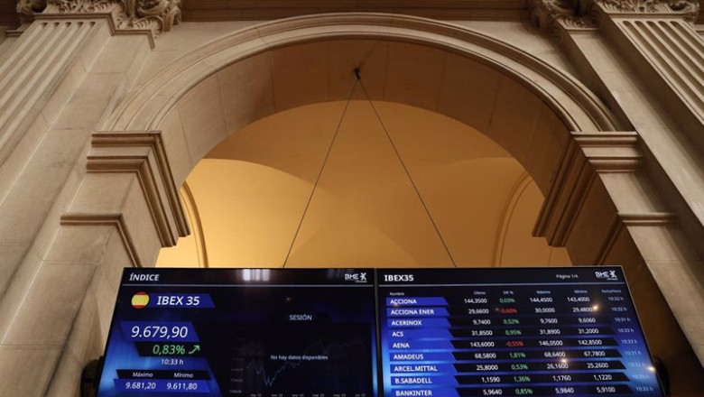 ep un panel del ibex 35 en el palacio de la bolsa a 27 de julio de 2023 en madrid espana ep un panel del ibex 35 en el palacio de la bolsa a 27 de julio de 2023 en madrid espana