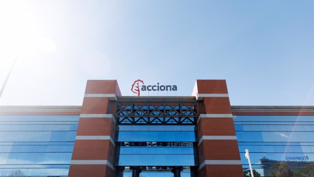 ep archivo   fachada de la sede de acciona a 13 de marzo de 2023 en madrid espana