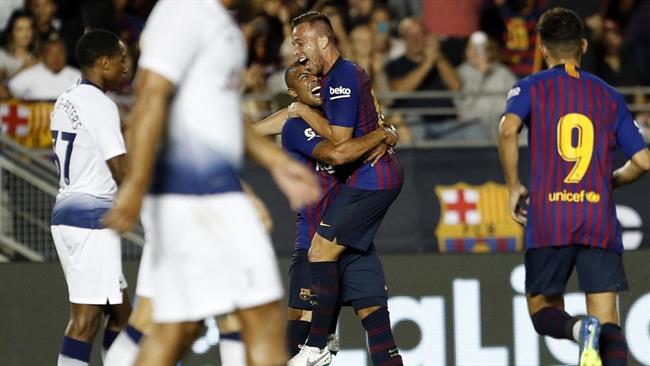 Arthur celebra su gol con el Barcelona | MIGUEL RUIZ / FCB ep arthur celebragolbarcelona