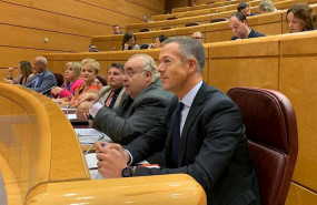 ep bancada socialista en el senado con el portavoz ander gil en primer plano