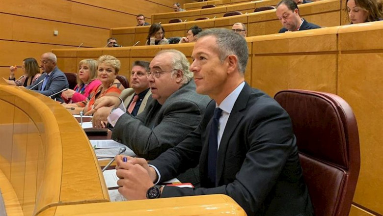 Bancada socialista en el Senado, con el portavoz, Ander Gil, en primer plano. | SENADO DE ESPAÑA - Archivo ep bancada socialista en el senado con el portavoz ander gil en primer plano