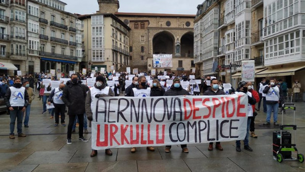 ep concentracion de trabajadores de aernnova