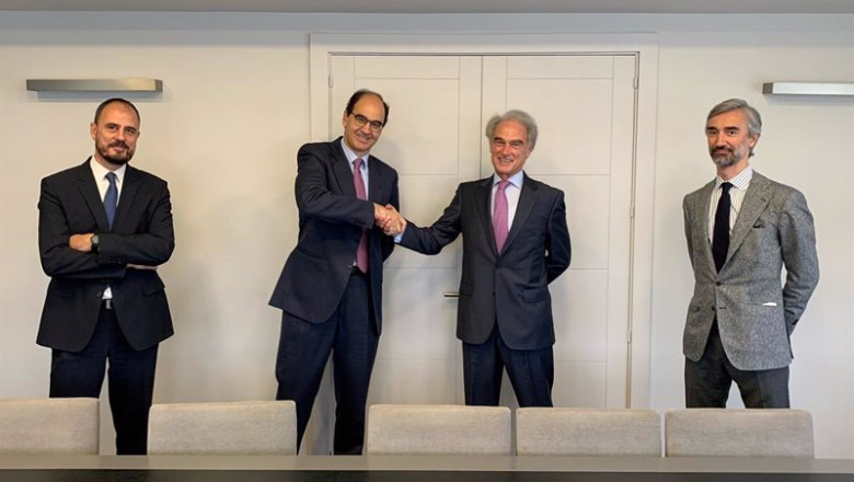 De izquierda a derecha: el director general de Llerandi, Javier Lugris; elonsejero Delegado de March R.S., Alfonso García Larríu; el presidente de Llerandi, Jorge Llerandi, y el Director de Estrategia y Desarrollo Corporativo, Miguel Crespo. | MARCH R.S. ep de izquierda a derecha el director general de llerandi javier lugris elonsejero delegado de march