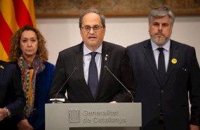 ep el presidente de la generalitat quim torra centro junto a la consellera de justicia de la