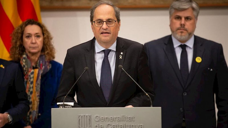 David Zorrakino - Europa Press ep el presidente de la generalitat quim torra centro junto a la consellera de justicia de la
