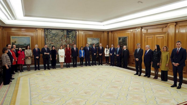 ep el presidente del gobierno pedro sanchez d preside la jura de ministros de su nuevo gobierno