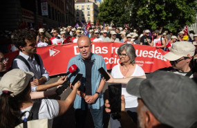 ep el secretario general de ccoo unai sordo y la secretaria general de ccoo de madrid paloma lopez