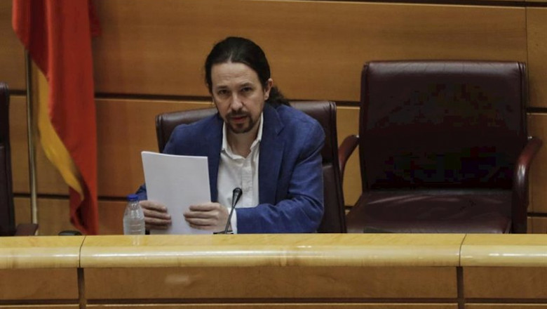 ep el vicepresidente segundo del gobierno pablo iglesias durante su comparecencia en el senado
