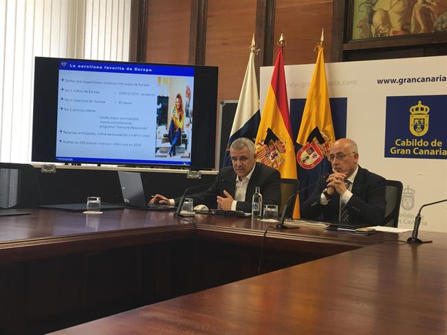 José Espartero (Ryanair) y el presidente del Cabildo de Gran Canaria | EUROPA PRESS ep jose espartero ryanair ypresidentecabildogran canaria