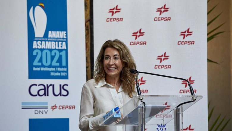 ep la ministra de transportes movilidad y agenda urbana raquel sanchez interviene durante el acto de