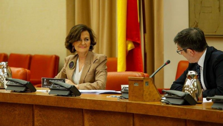 ep la vicepresidenta carmen calvo y el socialista patxi lopez