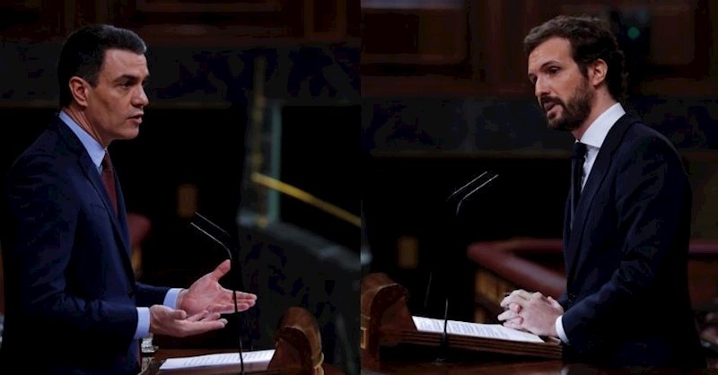 ep montaje fotografico del presidente del gobierno pedro sanchez y del lider del pp pablo casado en ep montaje fotografico del presidente del gobierno pedro sanchez y del lider del pp pablo casado en