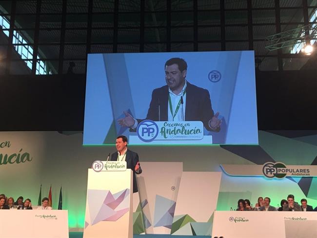 El presidente del PP-A, Juanma Moreno, en el Congreso Regional | EUROPA PRESS/PP-A ep presidentepp-a juanma moreno encongreso regional