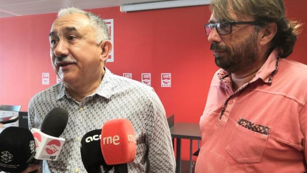 ep secretario generalugt pepe alvarez yde ugt catalunya camil ros
