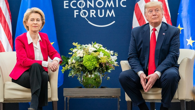ursula von der leyen donald trump davos