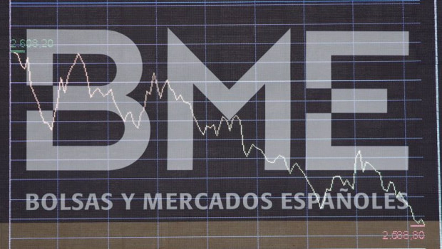 ep archivo   panel de bolsas y mercados espanoles bme en un grafico del interior del palacio de la