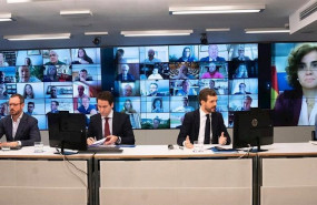 ep el lider del pp pablo casado preside una reunion con los grupos del pp en el congreso senado y