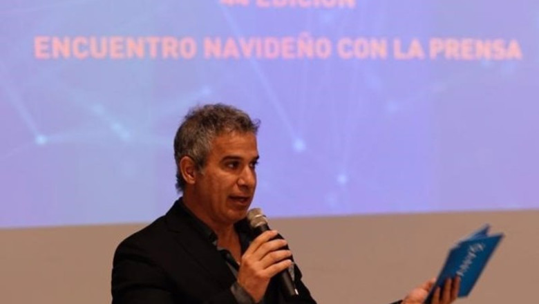El presidente de la Asociación Nacional de Vendedores y Reparados de Vehículos (Ganvam), Raúl Palacios, en un encuentro navideño con la prensa. | GANVAM ep el presidente de la asociacion nacional de vendedores y reparados de vehiculos ganvam raul