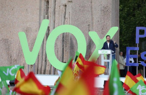 ep el presidente de vox santiago abascal en el cierre de campana de vox en la plaza de colon en