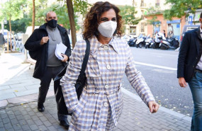 ep la ministra de hacienda maria jesus montero a su llegada a un encuentro del psoe con sus