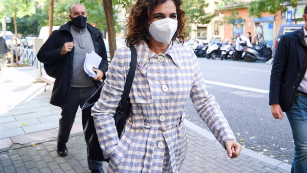 ep la ministra de hacienda maria jesus montero a su llegada a un encuentro del psoe con sus