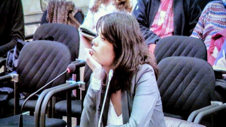 ep la portavoz de unidas podemos en la asamblea de madrid isa serra durante el juicio en tribunal