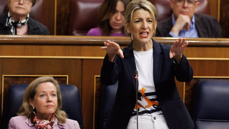 ep la vicepresidenta segunda y ministra de trabajo y economia social yolanda diaz en el pleno del ep la vicepresidenta segunda y ministra de trabajo y economia social yolanda diaz en el pleno del