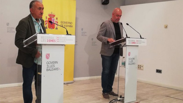 ep los secretarios generales de ugt y ccoo pepe alvarez y unai sordo tras la reunion de la mesa de
