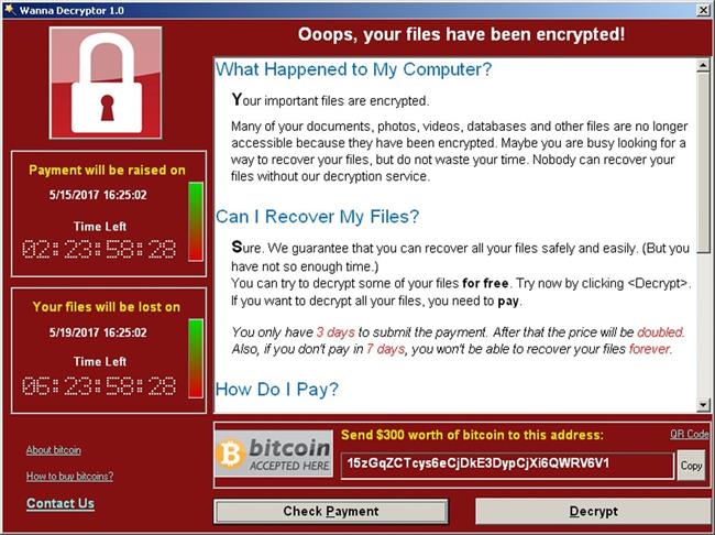 ep mensajeun orden infectadovirus gusano ransomware wannacry