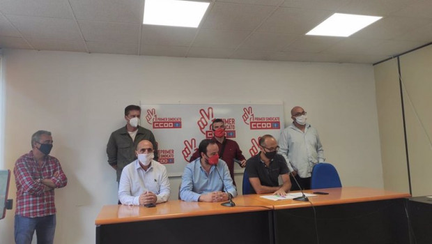 ep rueda de prensa de los sindicatos de alu iberica antigua alcoa