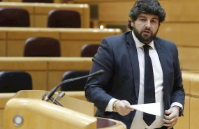 ep el presidente de murcia fernando lopez miras durante su intervencion en la sesion de la comision