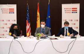 ep el presidente del gobierno pedro sanchez en un desayuno de trabajo con el american business