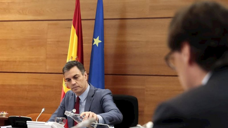 El presidente del Gobierno, Pedro Sánchez, preside el consejo de Ministros. En Madrid, (España), a 19 de mayo de 2020. | Moncloa ep el presidente del gobierno pedro sanchez preside el consejo de ministros en madrid espana a 19 de 20200519202803