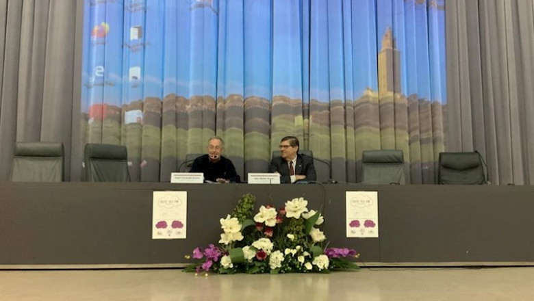 ep el rector de la udc julio abalde y el presidente de la fundacion ingada angel carracedo presentan