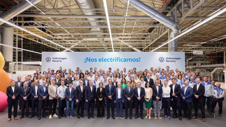 ep encuentro en volkswagen navarra con motivo del inicio de la produccion de coches electricos