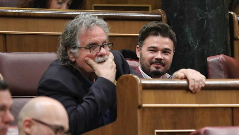 Joan Tardà, cuando era portavoz de ERC en el Congreso, junto con su sucesor, Gabriel Rufián | Marta Fernández Jara - Europa Press - Archivo ep joan tard cuando era portavoz de erc en el congreso junto con su sucesor gabriel rufian