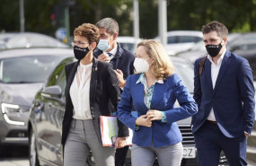 ep la presidenta del gobierno de navarra maria chivite i y la ministra de asuntos economicos y