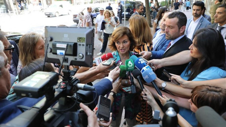 La vicepresidenta del Gobierno en funciones, Carmen Calvo | Marta Fernández Jara - Europa Press ep la vicepresidentagobiernofunciones carmen calvo comparecelos medios duranteclausuraasamblea generalcepyme