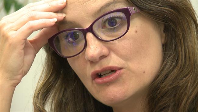 Mónica Oltra en un momento de la entrevista con Europa Press | EUROPA PRESS ep monica oltraun momentola entrevistaeuropa press