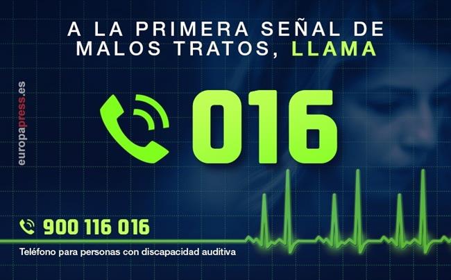 Teléfono 016 contra la violencia de género | EUROPA PRESS ep telefono 016la violenciagenero