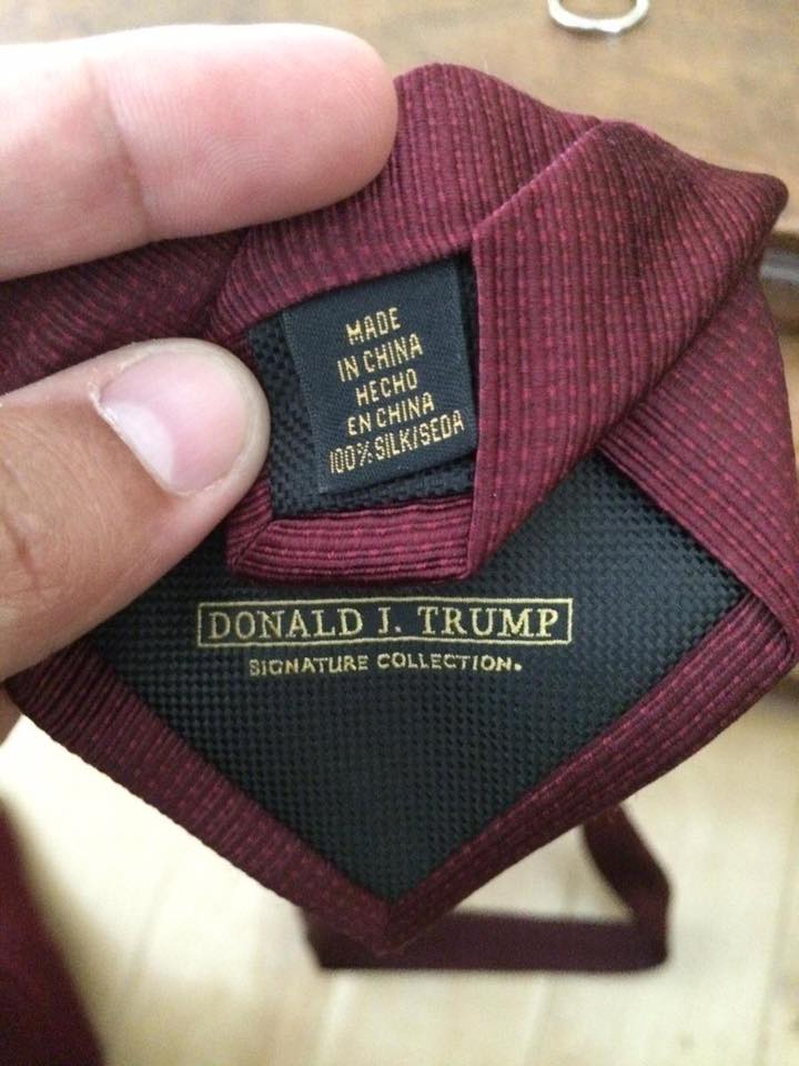 La marca de ropa Donald Trump se fabrica en Mexico y China 