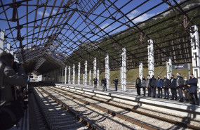 ep archivo   la nueva estacion de ferrocarril de canfranc a 15 de abril de 2021 en canfranc huesca
